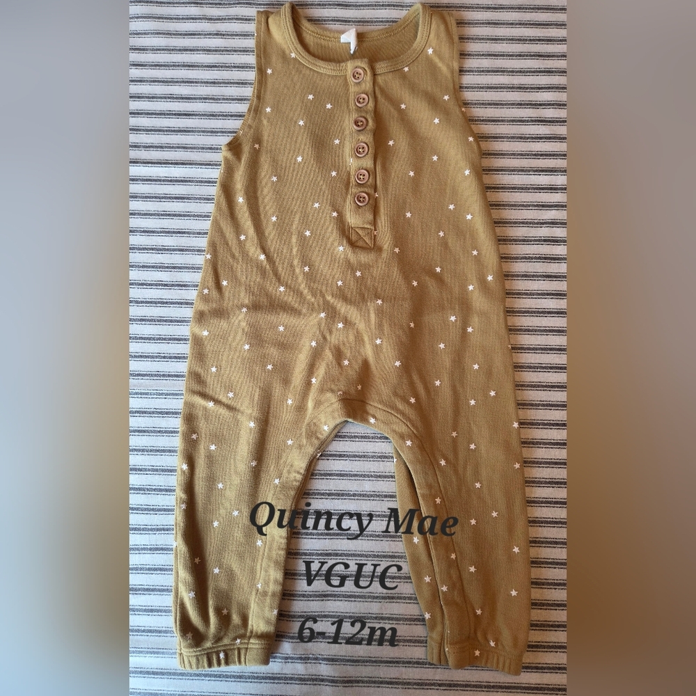 Quincy Mae Tan Star Print Romper
